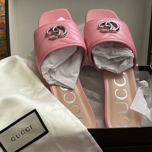 Gucci Jolie Quilted Sandals - Wild Rose